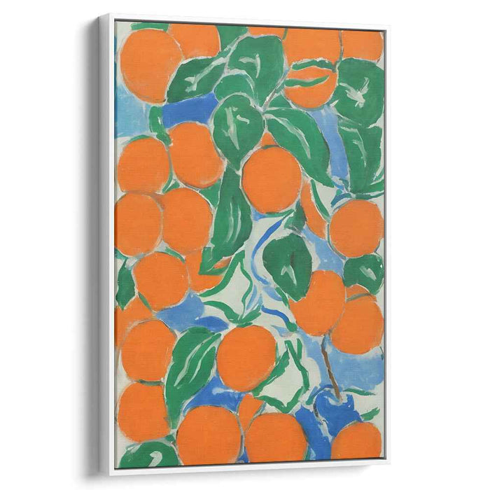 Tiger's Roar in Sunset Hues: Fauvist Inspired Vibrant Orange Canvas Art Print