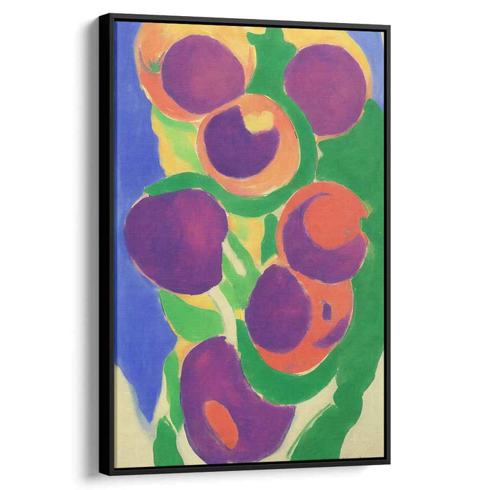 Vibrant Abstract Harvest: Abstract Fruit Forms in Bold Colors Canvas Art Print