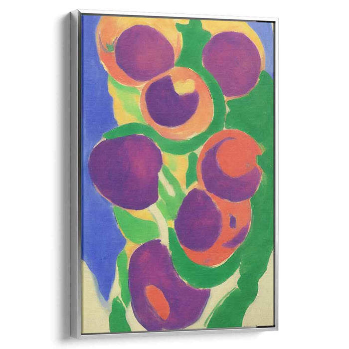 Vibrant Abstract Harvest: Abstract Fruit Forms in Bold Colors Canvas Art Print