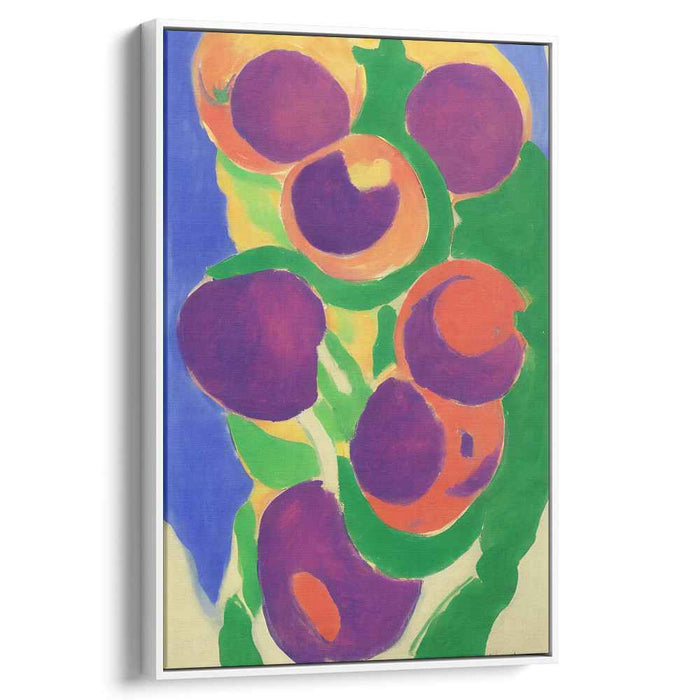 Vibrant Abstract Harvest: Abstract Fruit Forms in Bold Colors Canvas Art Print