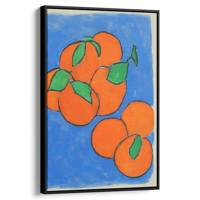 Brushstrokes Dance in Harmony: Vibrant Orange and Blue Fauvist-Inspired Canvas Art
