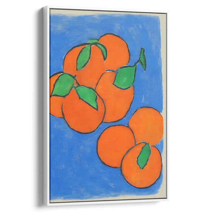 Brushstrokes Dance in Harmony: Vibrant Orange and Blue Fauvist-Inspired Canvas Art