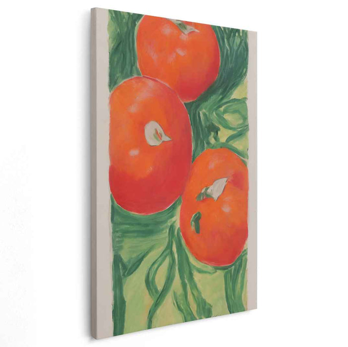 Juicy Perspective: Realistic Tomato Still Life Canvas Art Print