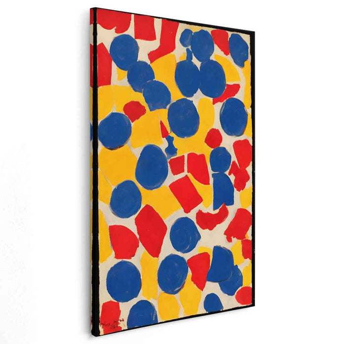 Chroma Pulse: Primary Color Abstract Canvas Art Print