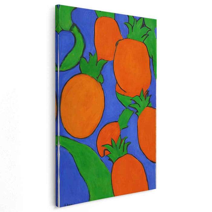 Juicy Oranges: Bold and Bright Modernist Canvas Art