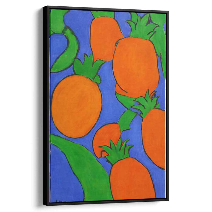 Juicy Oranges: Bold and Bright Modernist Canvas Art