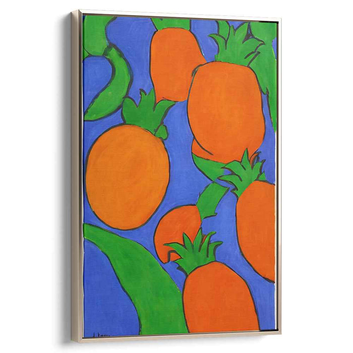 Juicy Oranges: Bold and Bright Modernist Canvas Art
