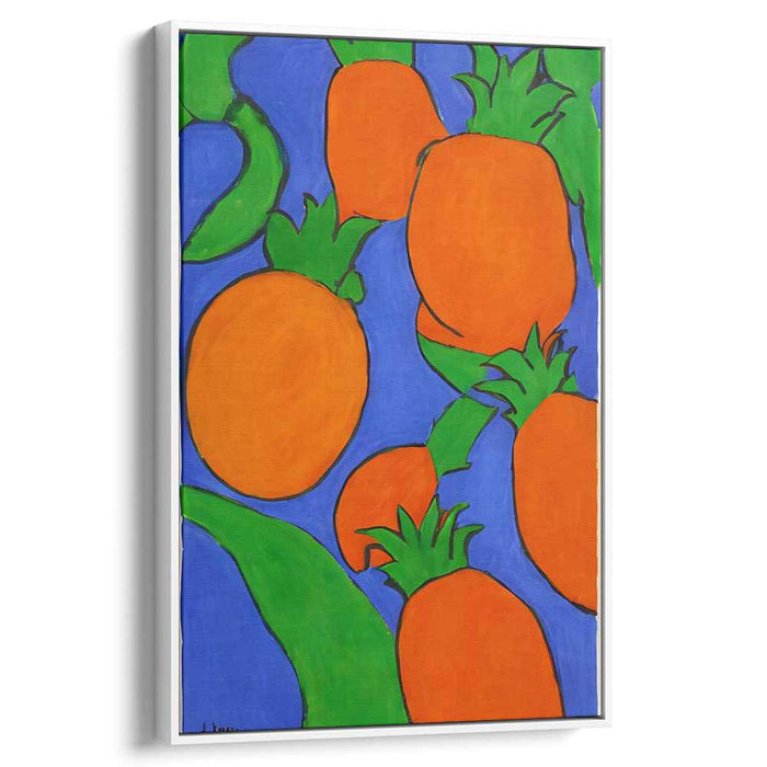 Juicy Oranges: Bold and Bright Modernist Canvas Art