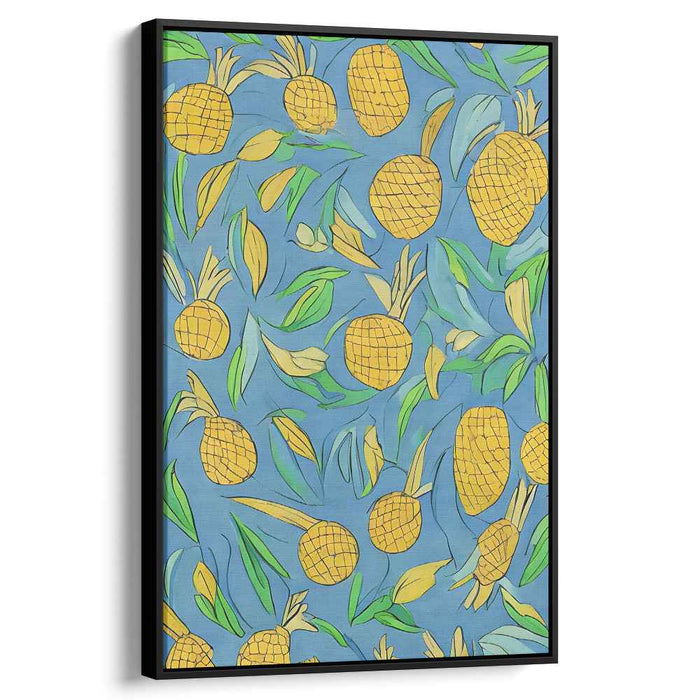 Tropical Summer Dream: Vibrant Pineapple Paradise Canvas Art Print