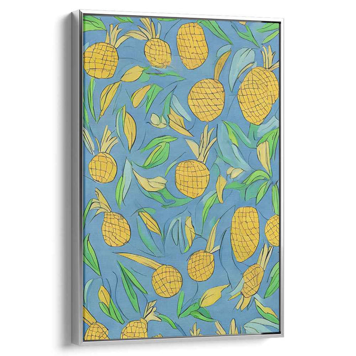 Tropical Summer Dream: Vibrant Pineapple Paradise Canvas Art Print