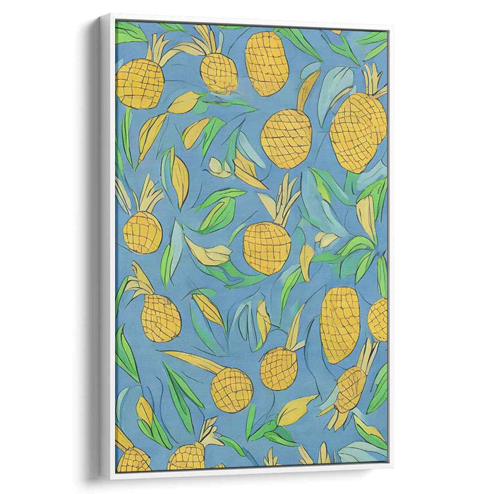 Tropical Summer Dream: Vibrant Pineapple Paradise Canvas Art Print