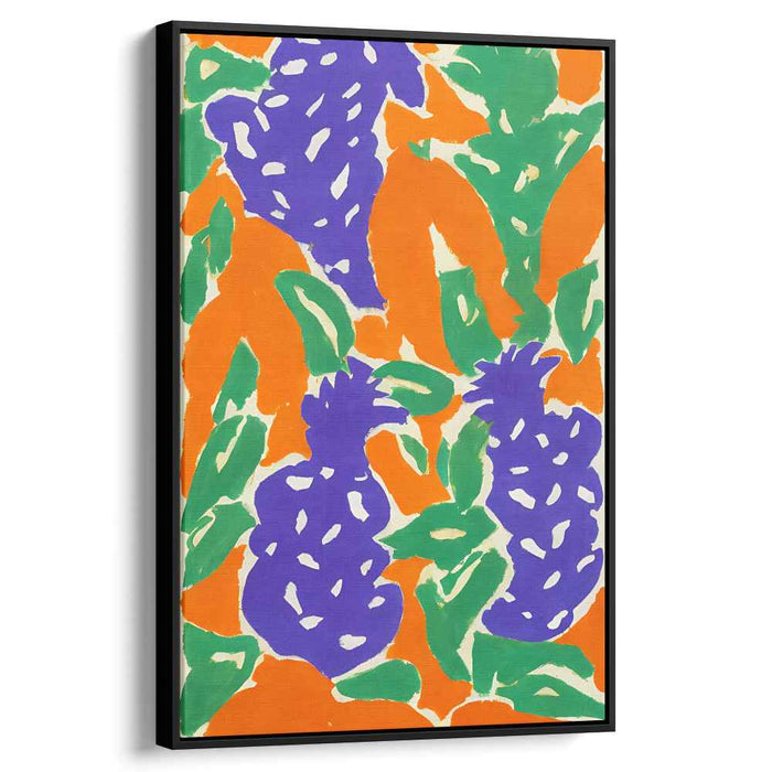 Tropical Rhythm: Vibrant Pineapple Dance Canvas Art Print