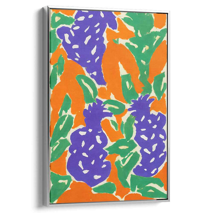 Tropical Rhythm: Vibrant Pineapple Dance Canvas Art Print