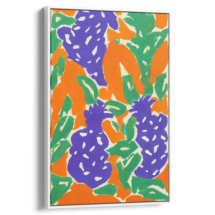 Tropical Rhythm: Vibrant Pineapple Dance Canvas Art Print