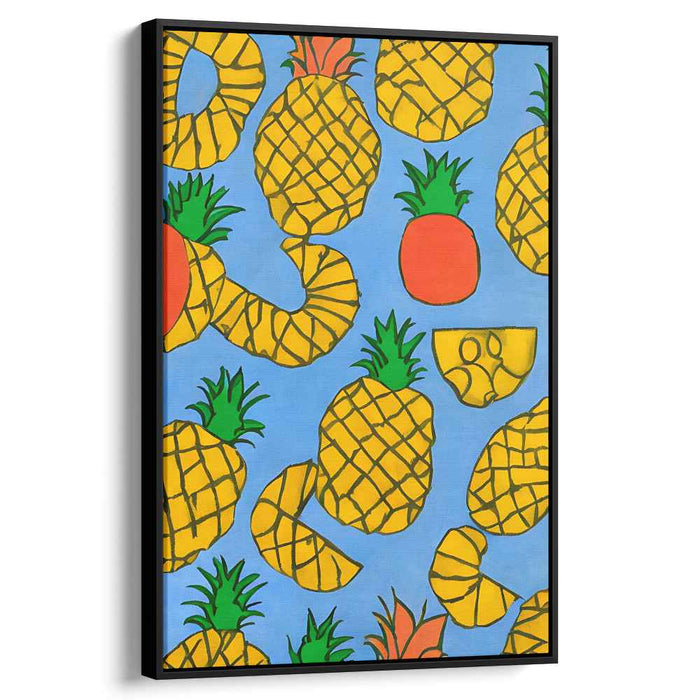 Jungle Groove Mix: Vibrant Pineapple Pop Art Canvas
