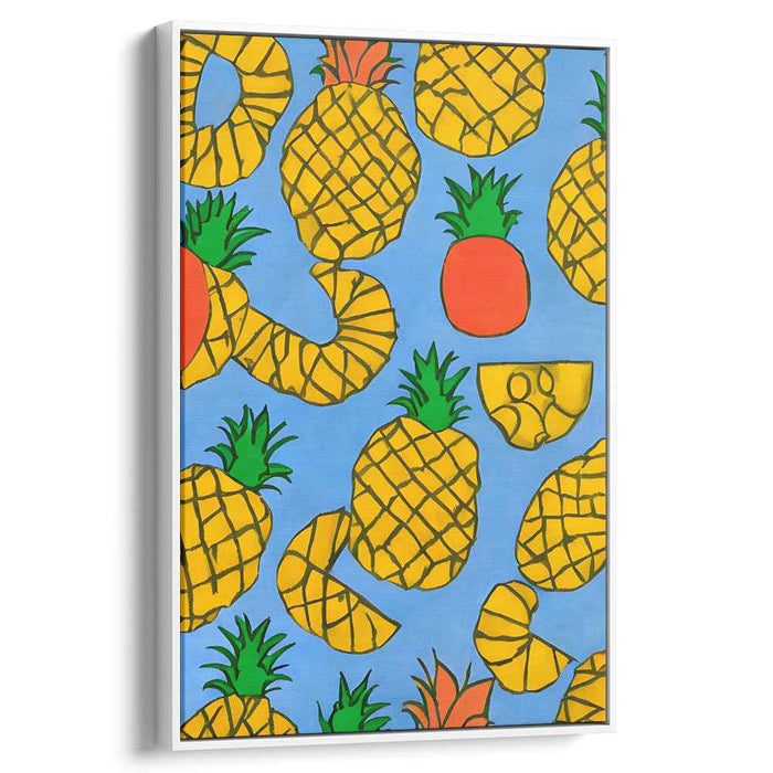 Jungle Groove Mix: Vibrant Pineapple Pop Art Canvas