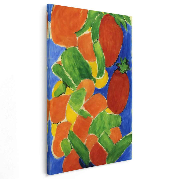 Bold Expressive Colorful Canvas: Vibrant Fauvist-Inspired Canvas Art Print