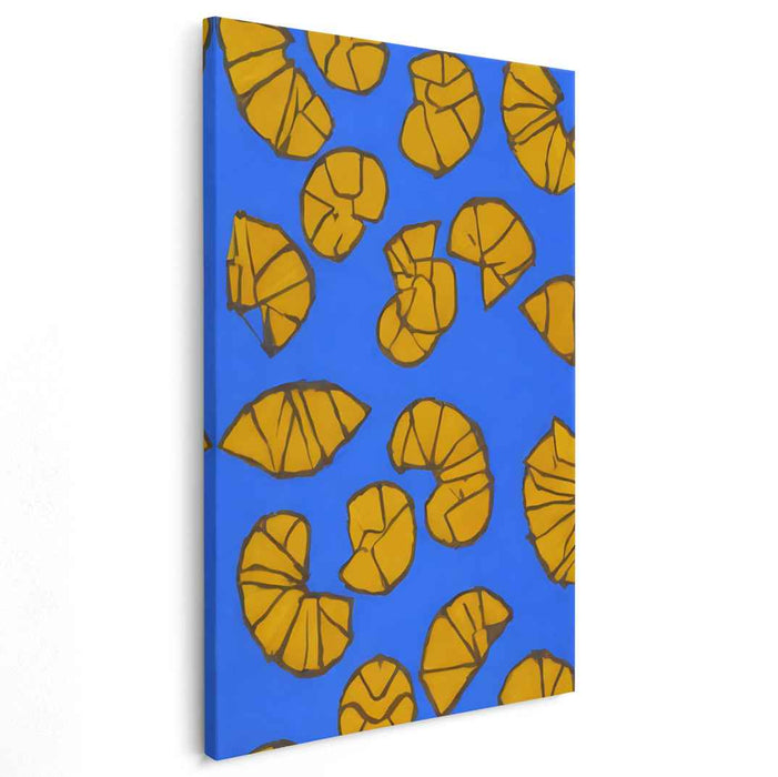 Whimsical Croissants: Bold Pop Art Canvas Print