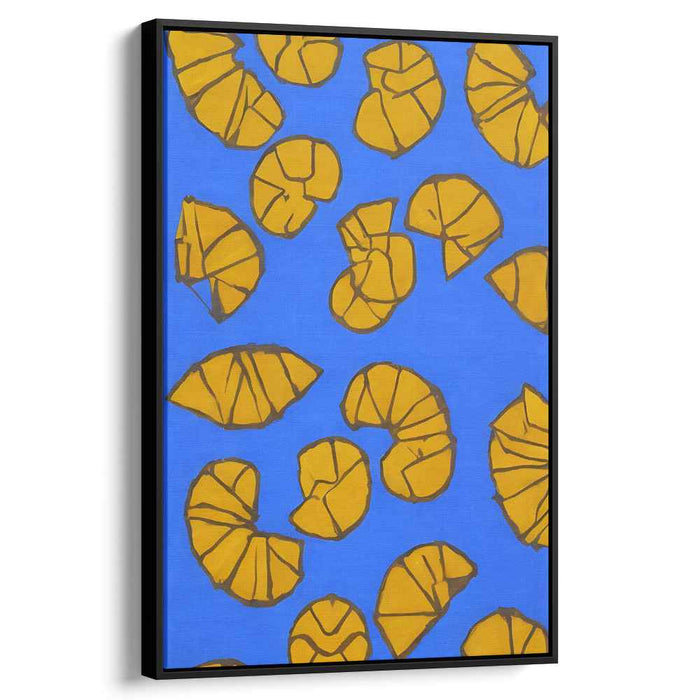 Whimsical Croissants: Bold Pop Art Canvas Print