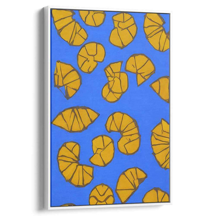Whimsical Croissants: Bold Pop Art Canvas Print