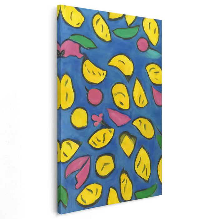 Juicy Rainbow Burst Canvas: Vibrant Fruit Slices Pop Art Canvas