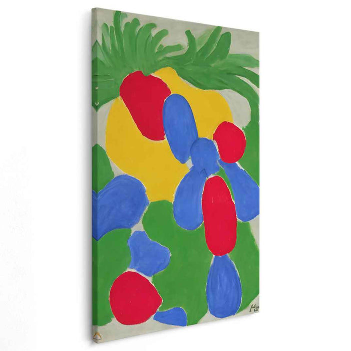 Wild Chromatic Blast: Abstract Fauvist Color Explosion Canvas Art Print