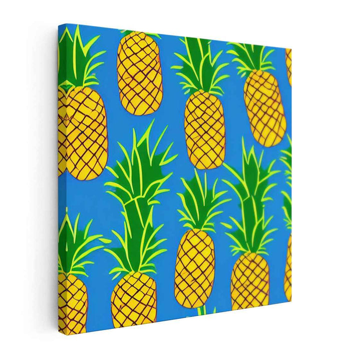 Urban Fruit Splash: Pop Art Pineapple Canvas Print