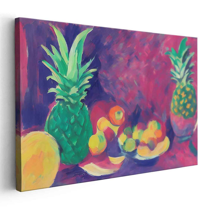 Tropical Delight Dance: Vibrant Fruit Composition with Pineapples