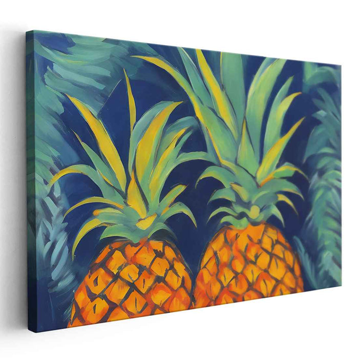 Tropical Tangy Bliss: Vibrant Pineapple Paradise Canvas Art