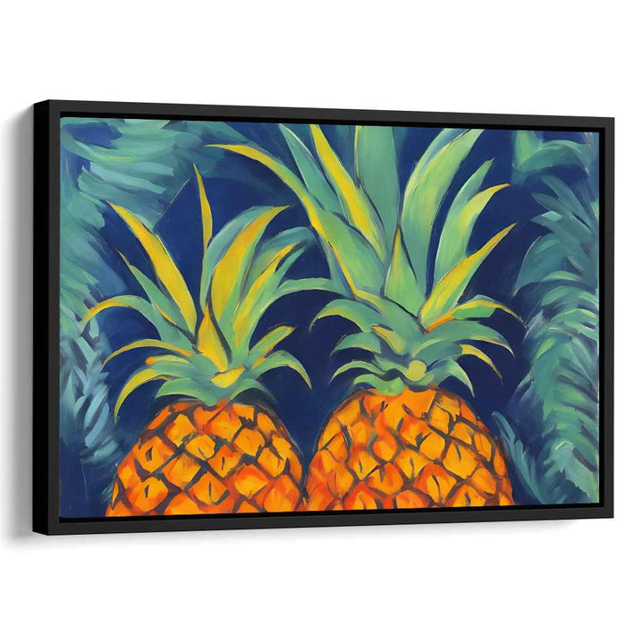 Tropical Tangy Bliss: Vibrant Pineapple Paradise Canvas Art