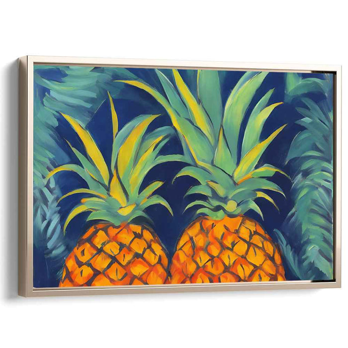 Tropical Tangy Bliss: Vibrant Pineapple Paradise Canvas Art