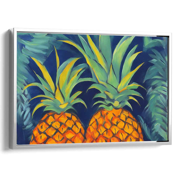 Tropical Tangy Bliss: Vibrant Pineapple Paradise Canvas Art
