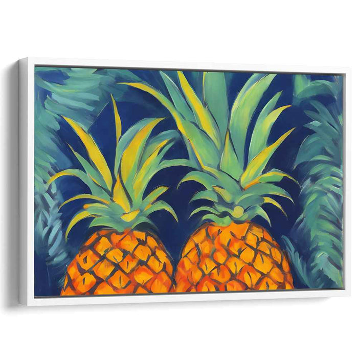 Tropical Tangy Bliss: Vibrant Pineapple Paradise Canvas Art