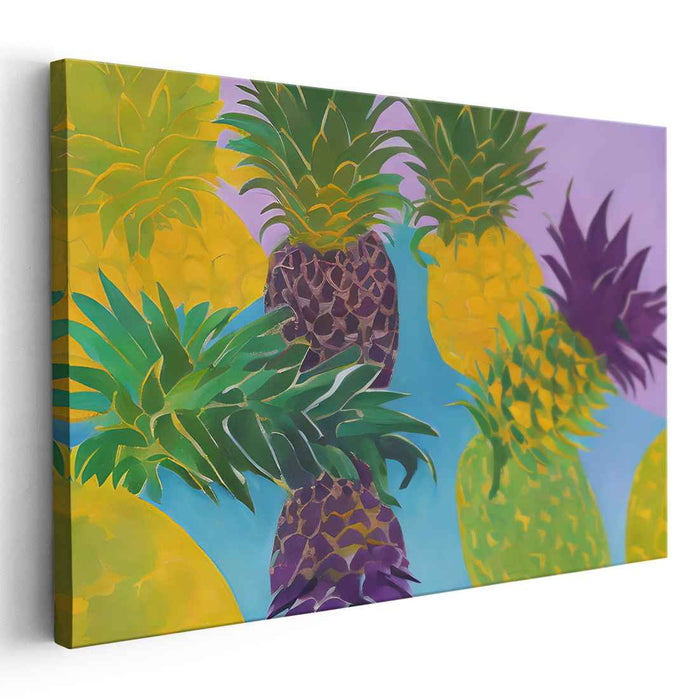 Exotic Beat Blend: Pop Art Pineapple Canvas Print
