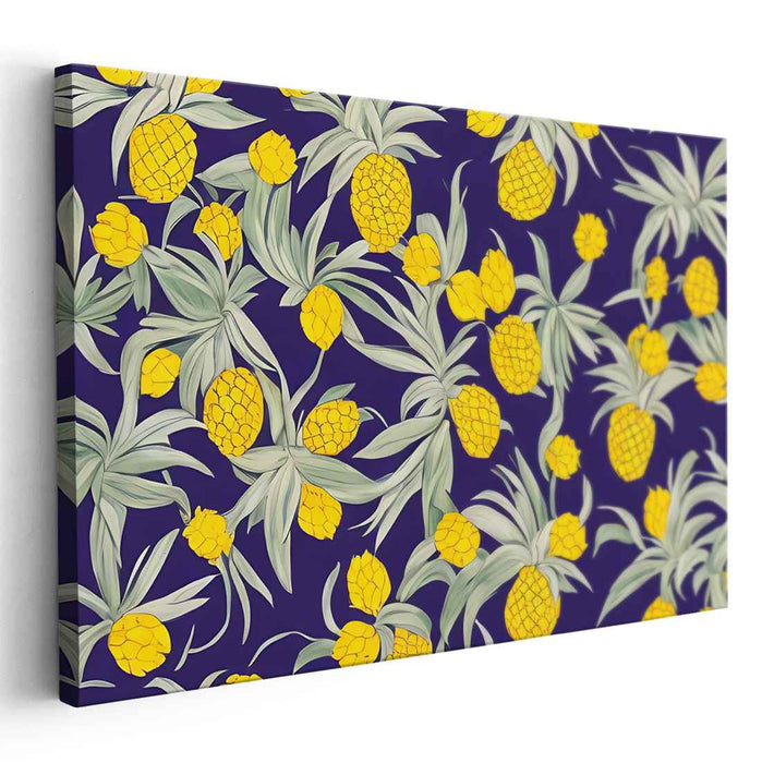 Citrus Breeze: Vibrant Pineapple Paradise Canvas Art