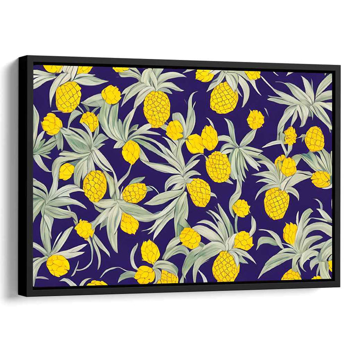 Citrus Breeze: Vibrant Pineapple Paradise Canvas Art