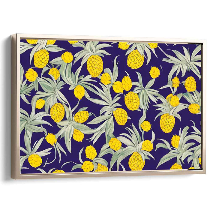 Citrus Breeze: Vibrant Pineapple Paradise Canvas Art