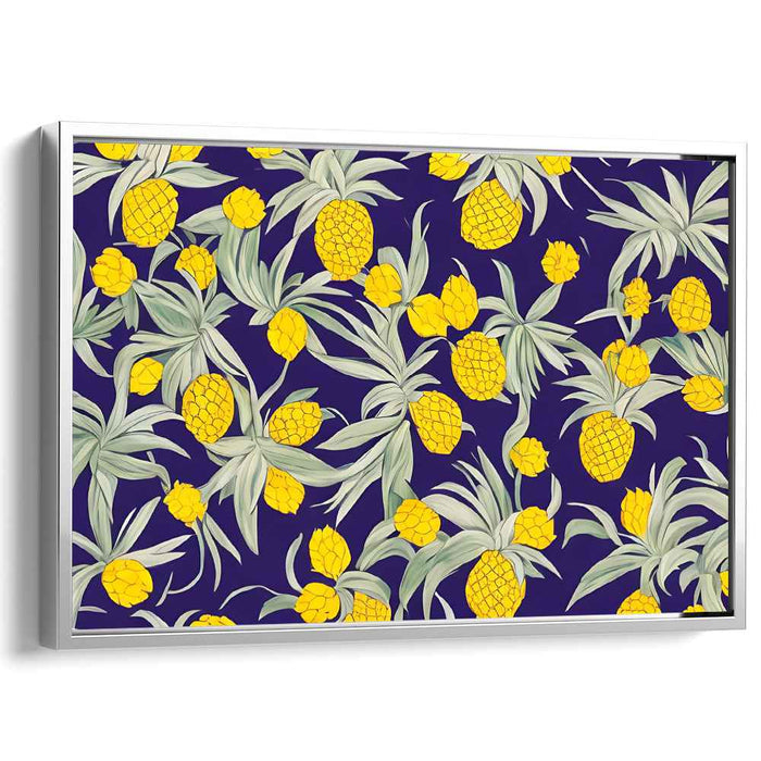 Citrus Breeze: Vibrant Pineapple Paradise Canvas Art