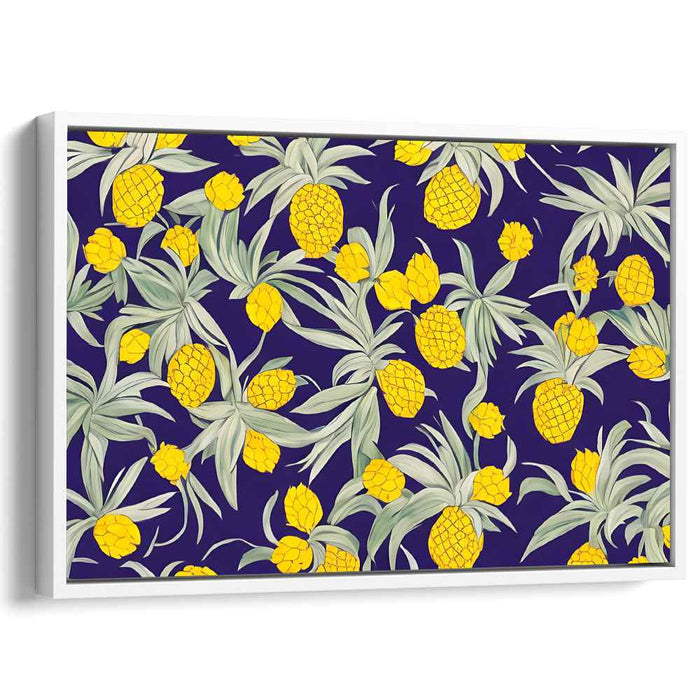 Citrus Breeze: Vibrant Pineapple Paradise Canvas Art