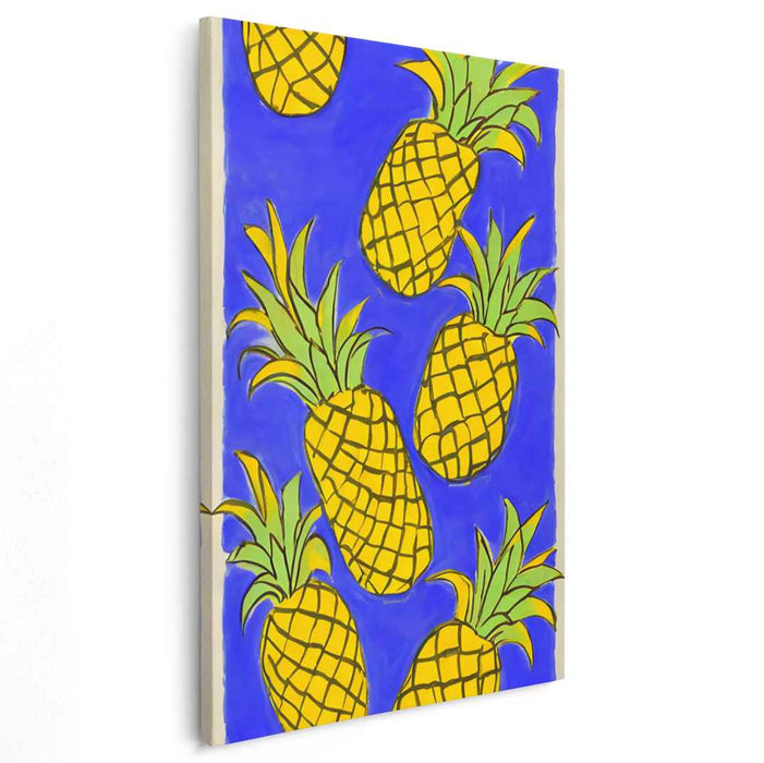 Island Melodic Fusion: Vibrant Pineapple Pop Art Canvas Print