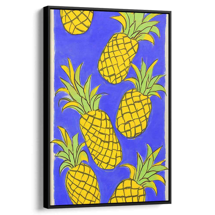 Island Melodic Fusion: Vibrant Pineapple Pop Art Canvas Print
