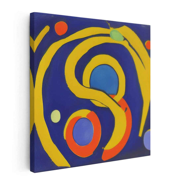 Colorful Paint Dance: Vibrant Abstract Expressionist Canvas Art