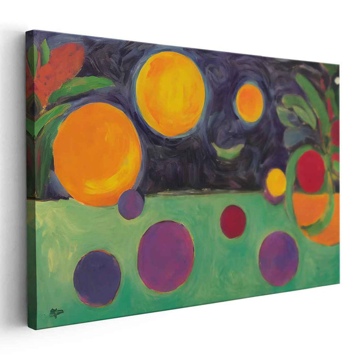 Roundabout Spectrum: Abstract Colorful Circular Canvas Art Print