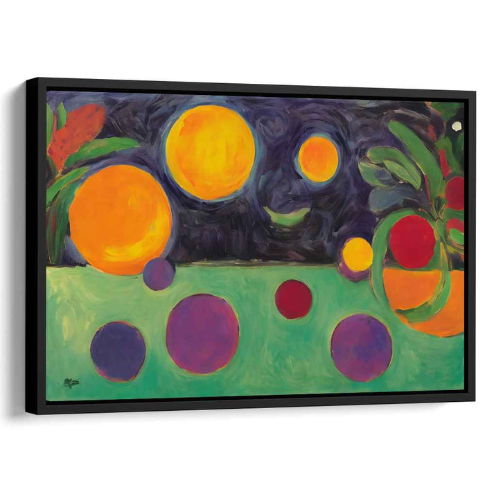 Roundabout Spectrum: Abstract Colorful Circular Canvas Art Print