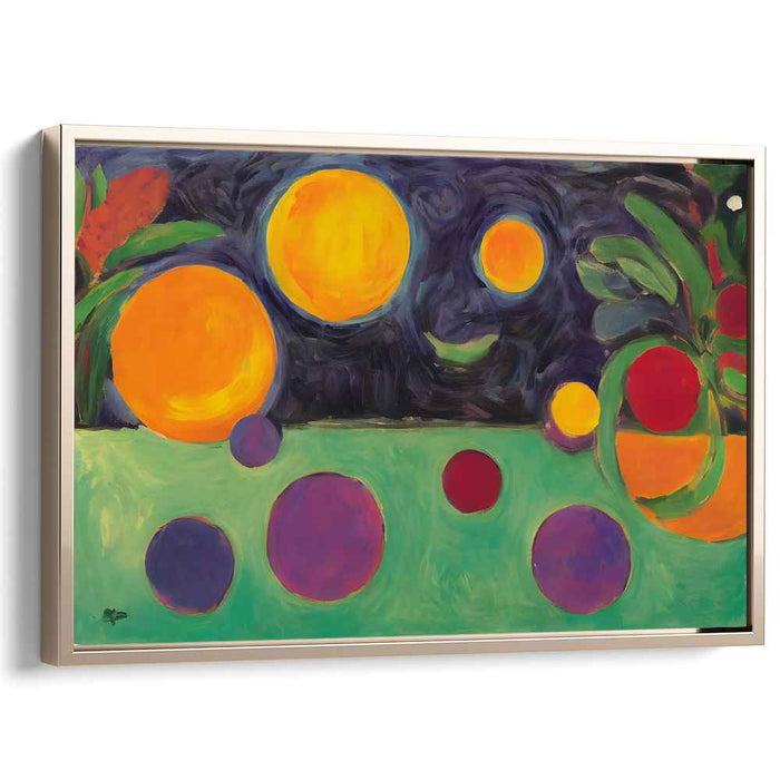 Roundabout Spectrum: Abstract Colorful Circular Canvas Art Print