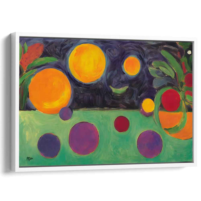 Roundabout Spectrum: Abstract Colorful Circular Canvas Art Print