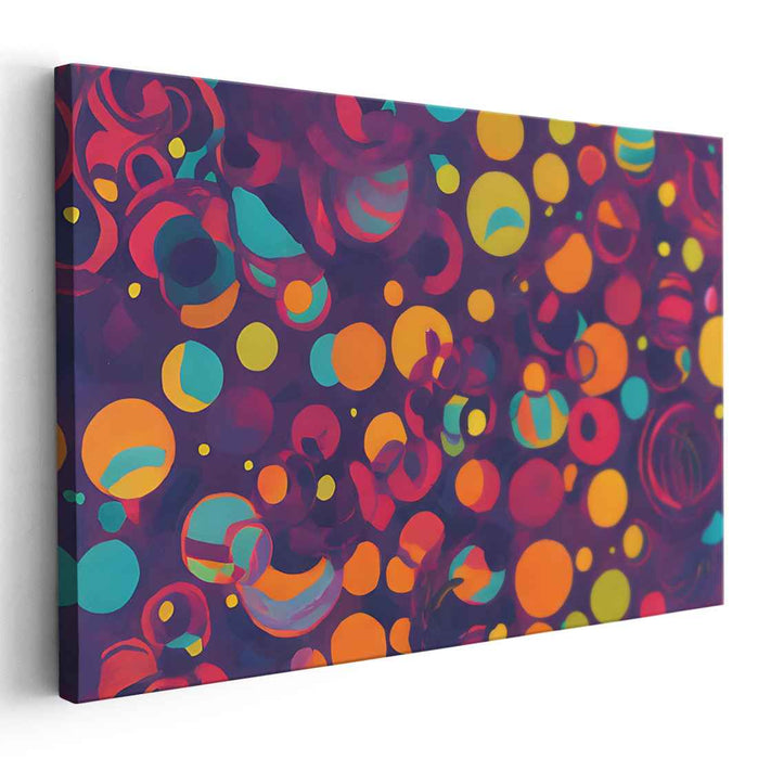 Energy Pulse Echoes: Dynamic Abstract Expressionist Canvas Art Print