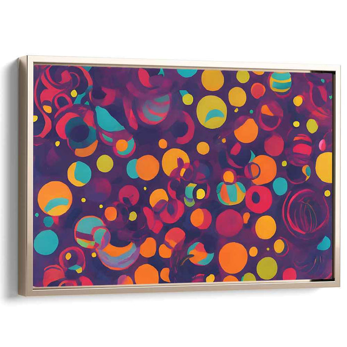 Energy Pulse Echoes: Dynamic Abstract Expressionist Canvas Art Print