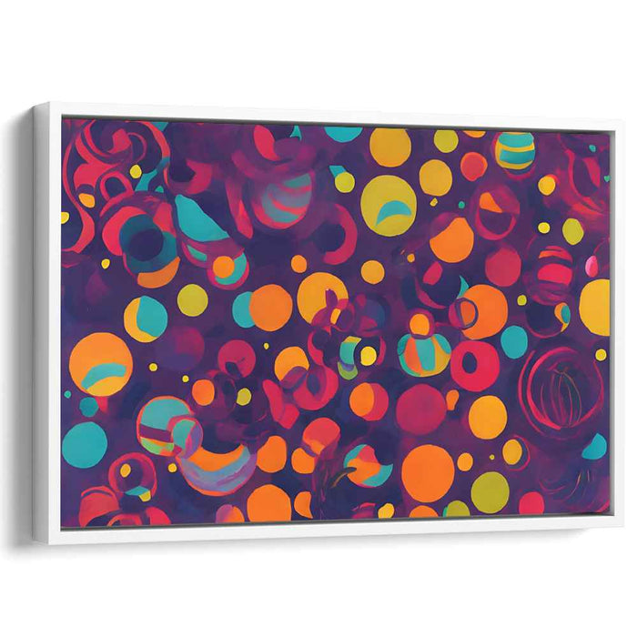 Energy Pulse Echoes: Dynamic Abstract Expressionist Canvas Art Print