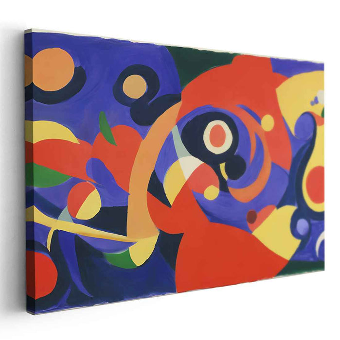 Vibrant Spectrum Explosion: Abstract Expressionist Color Burst Canvas Art Print